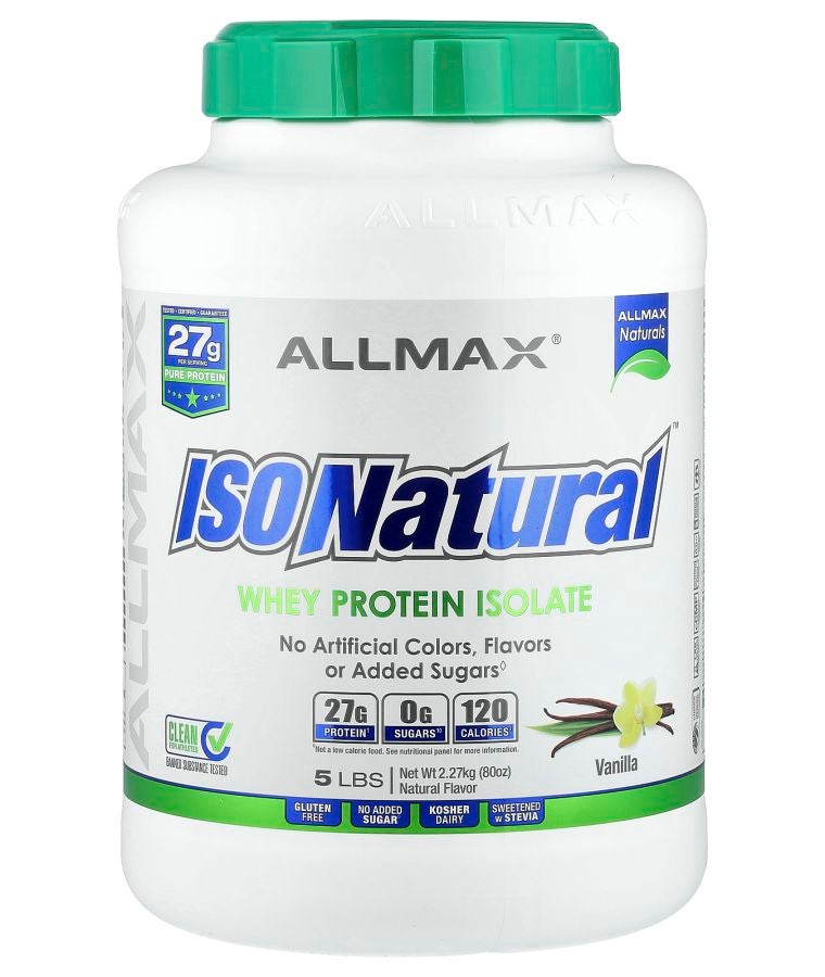 Allmax ISONatural™ Whey Protein Isolate Vanilla 5 lbs (2.27 kg)
