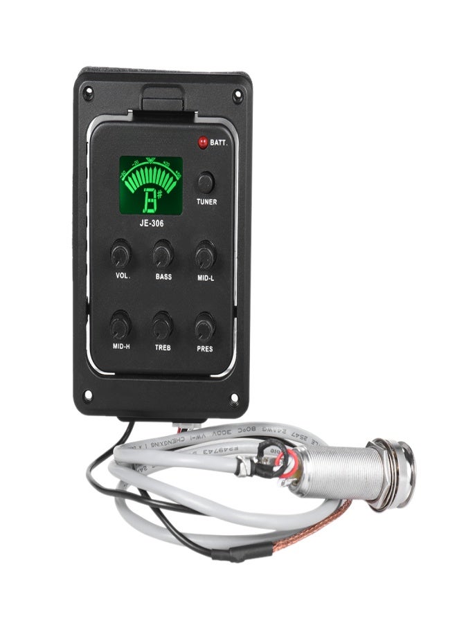 JOYO JE-306 5-Band EQ Equalizer Acoustic Guitar Piezo Pickup Preamp Tuner System with LCD Display - Image 3