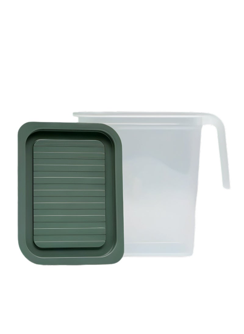 LIMITLESS Limitless Grains Bucket Ultimate Stackable Clear Plastic Food Storage Container Convenient Handle & Versatile Design for Kitchen & Fridge (GREEN)  - Image 1