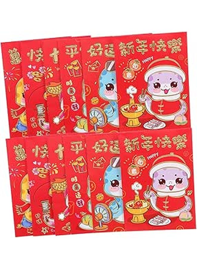 Cartoon Red Envelopes Set For Chinese New Year Lunar Celebration Cash Gifts - Image 1