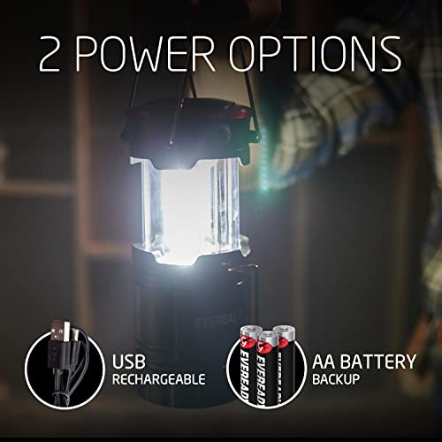 EVEREADY 360 LED Camping Lantern (2-Pack), Collapsible LED Lanterns, Rugged Survival Kits for Hurricane, Emergency Light for Storm, Outages, Outdoor Portable Lanterns - Image 2
