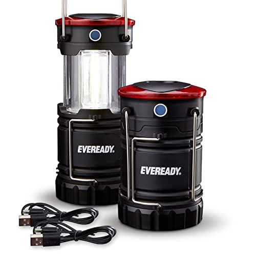EVEREADY 360 LED Camping Lantern (2-Pack), Collapsible LED Lanterns, Rugged Survival Kits for Hurricane, Emergency Light for Storm, Outages, Outdoor Portable Lanterns - Image 1