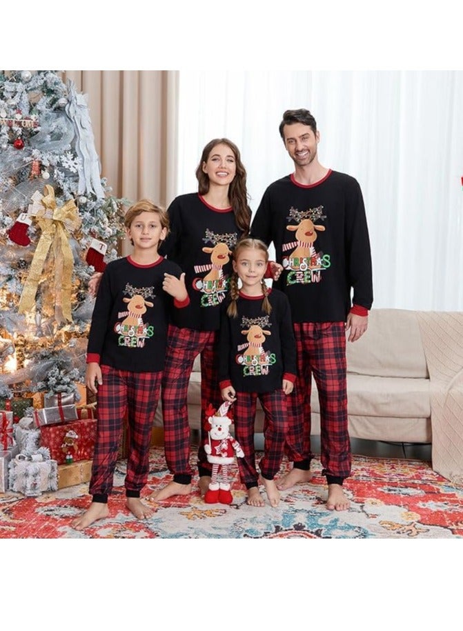 TAPIT Christmas Family Matching Pajamas Classical Nightwear Sleepwear Sets Long Sleeve Pjs for for Adults Kids and Baby Holiday Xmas Sleepwear Set (Baby Unisex) - Image 2