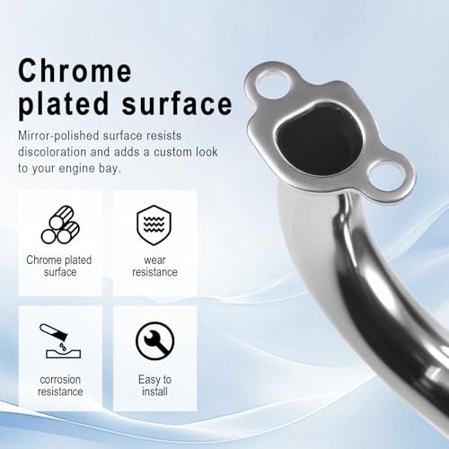 FUWTLP Exhaust Header Pipe Kit For Predator 212cc 224cc 196cc For Coleman CT200u CT200u-ex BT200X KT196 6.5hp Baja Warrior MB200 GX160 GX200 Clone Engine Go Kart Mini Bike Silver - Image 4