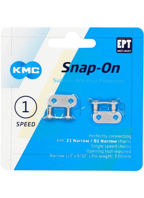 KMC SnapOn EPT Joining Links Dark Silver Narrow 332