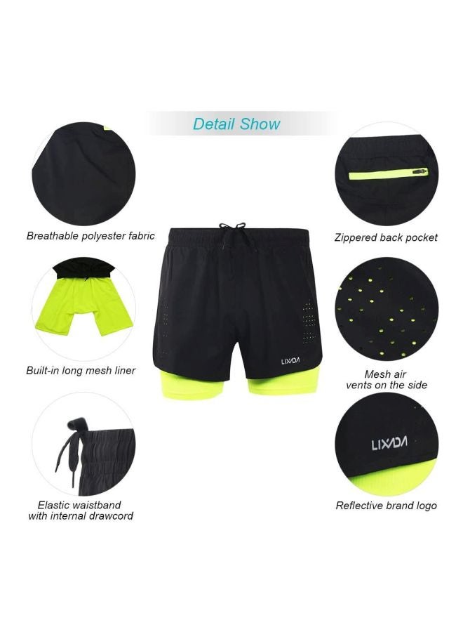 Generic 2-In-1  Breathable Jogging Cycling Shorts With Longer Liner  - Image 3
