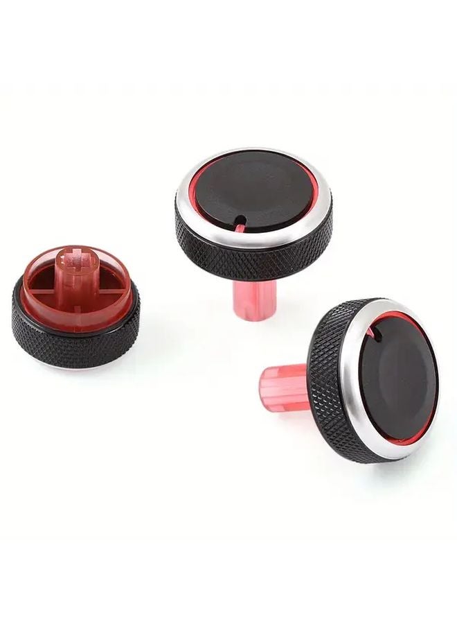 Black Aluminum Alloy AC Knob Heat Control Switch Button For Nissan New Sunny March - Image 3