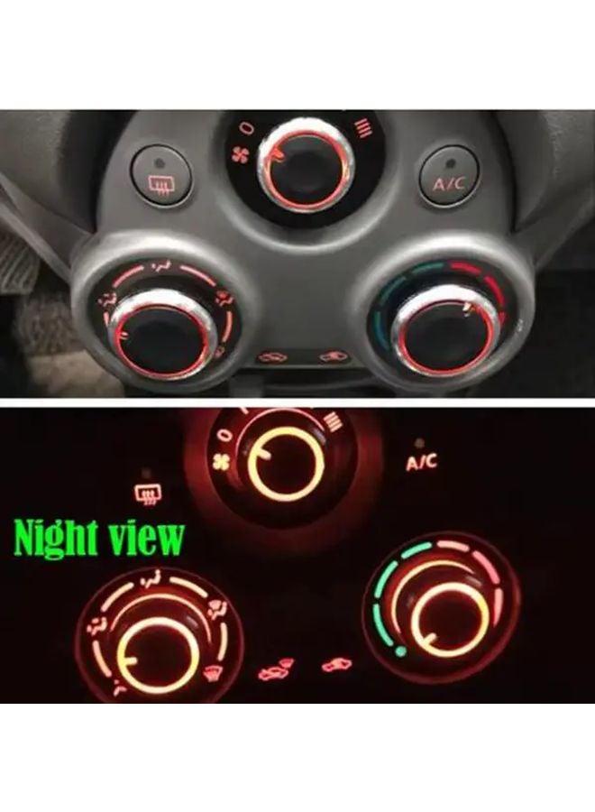 Black Aluminum Alloy AC Knob Heat Control Switch Button For Nissan New Sunny March - Image 5