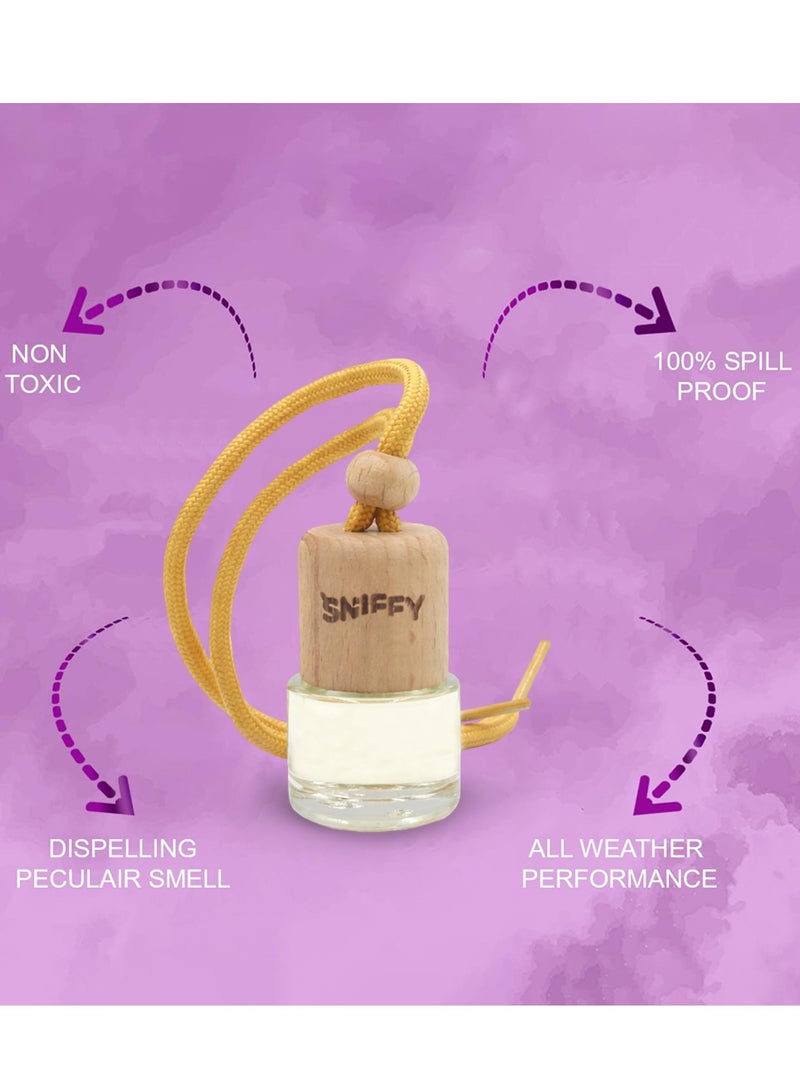 Sniffy Vanilla Car Air Freshener – Hanging Wooden Bottle Perfume Diffuser for Car, Home & Office | Long Lasting Fragrance - Image 5