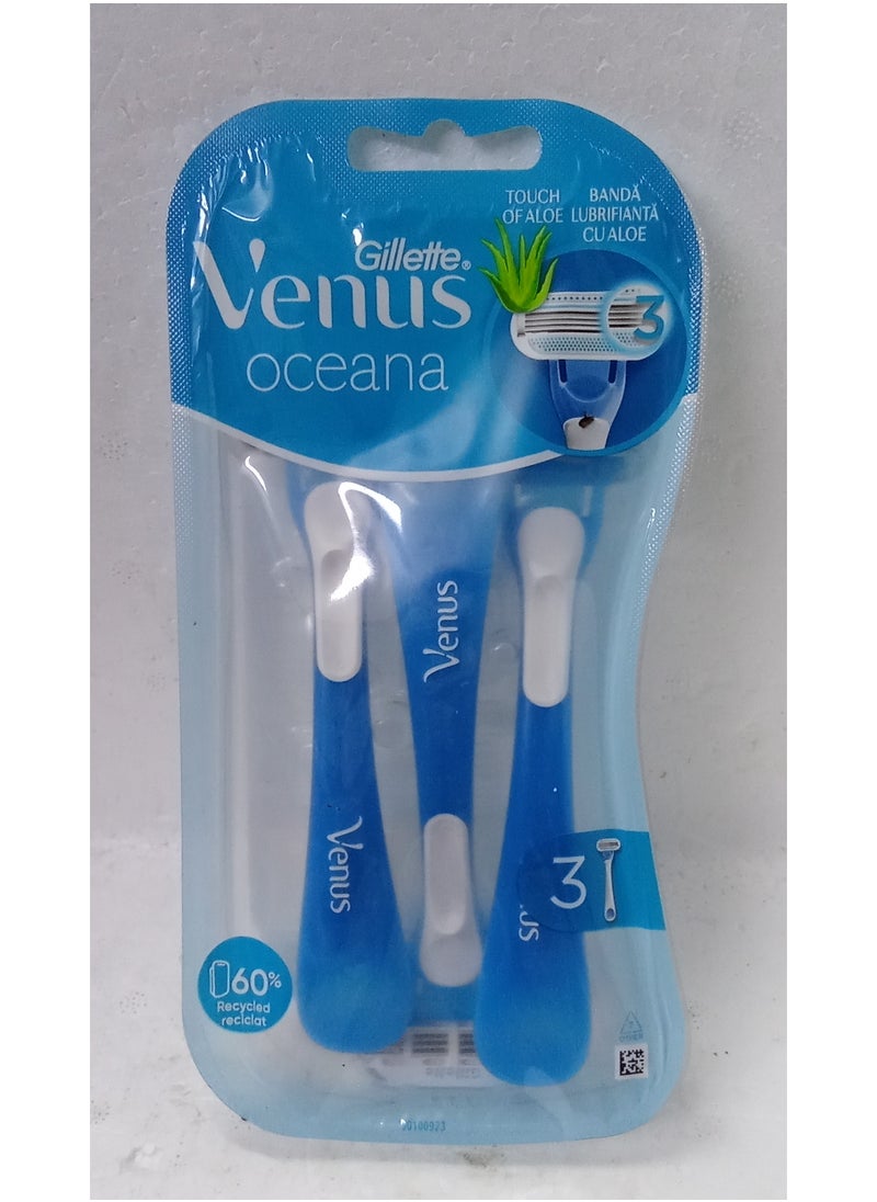 Venus Gillette Venus Aloe Vera Razor 3 Blades - 3 Pieces 