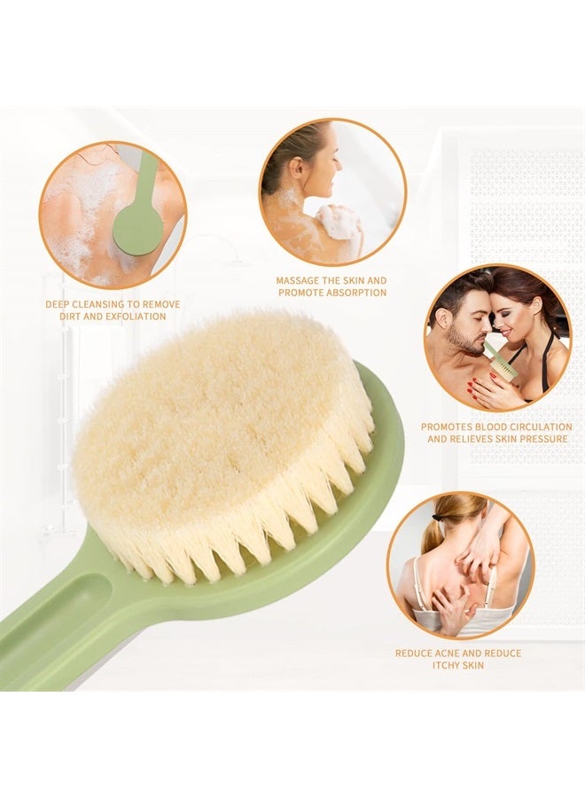 toolov Shower Brush with Soft Bristles, Long Handled Back Bcrubber for Shower,Body Exfoliator for Bath or Dry Brushing, for Men Women Elderly - Image 2