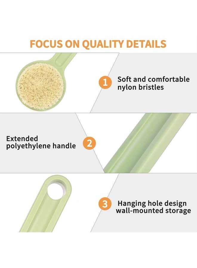 toolov Shower Brush with Soft Bristles, Long Handled Back Bcrubber for Shower,Body Exfoliator for Bath or Dry Brushing, for Men Women Elderly - Image 3