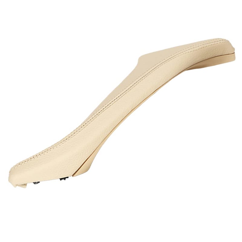 Kakulkomen Leather Side Door Pull Handle for BMW 5 SeriesLeft Right Side Passenger Inner Door Handle Replacement for BMW F10 F11 F18 520 523 525 528 530 535 20102016 Beige Left
