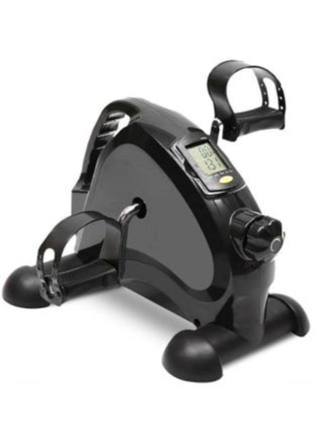 دراجة تمارين صغيرة Sparnod Fitness SMB-400، جهاز دواسات محمول أسفل المكتب لتمارين الذراعين والساقين مع مقاومة قابلة للتعديل وشاشة LCD، أسود - Image 1