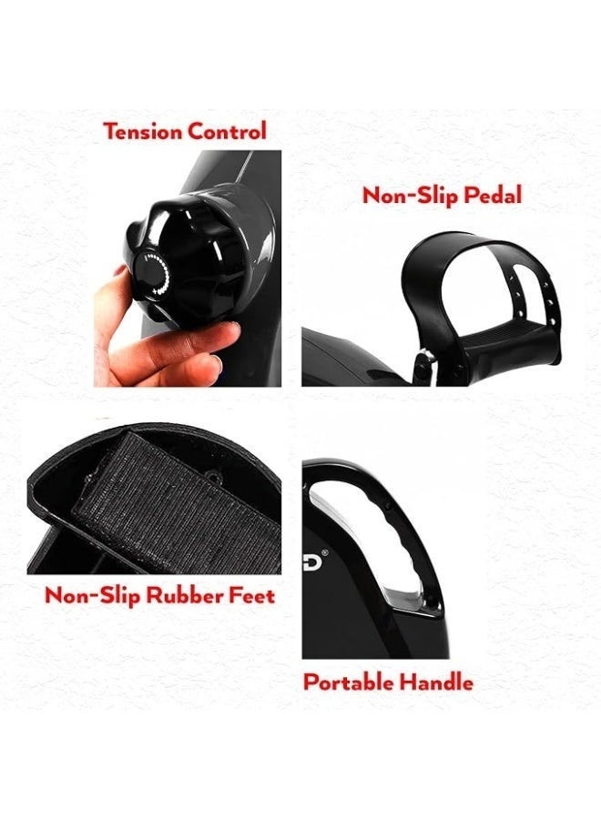 دراجة تمارين صغيرة Sparnod Fitness SMB-400، جهاز دواسات محمول أسفل المكتب لتمارين الذراعين والساقين مع مقاومة قابلة للتعديل وشاشة LCD، أسود - Image 3