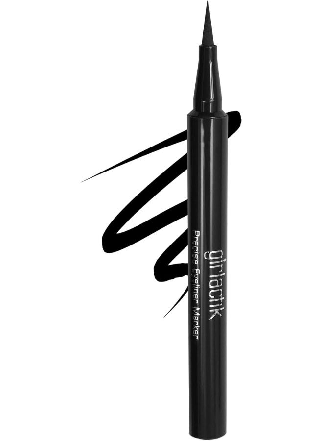 girlactik Precise Liquid Eyeliner Pen Waterproof, Smudge Proof In Matte Finish - Black - Image 1