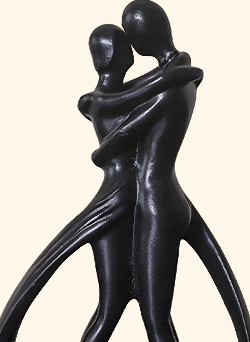 Abstract Couple Lovers Embrace Statue, Crafts Hugging Couple Home Decor for Tabletop Bedroom Office Shelf Bookshelf  - Image 3