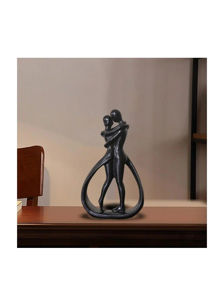 Abstract Couple Lovers Embrace Statue, Crafts Hugging Couple Home Decor for Tabletop Bedroom Office Shelf Bookshelf  - Image 5