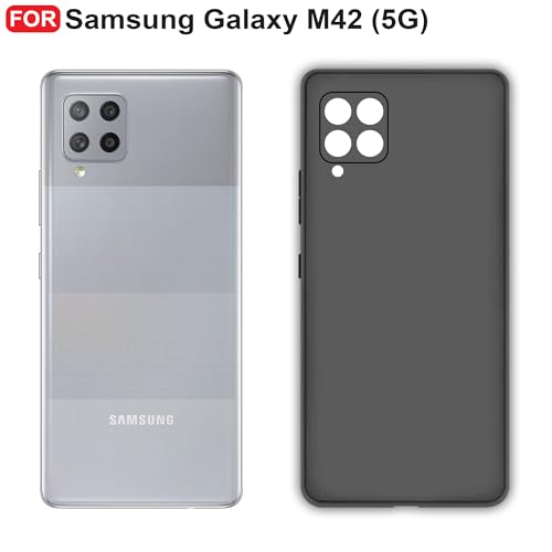 CEDO Back Cover for Samsung Galaxy M42 (5G) | Camera Bump Protection & Inner Velvet Fabric Lining | Ultra Slim Matte Soft Rubberised Case Cover (Black) - Image 2