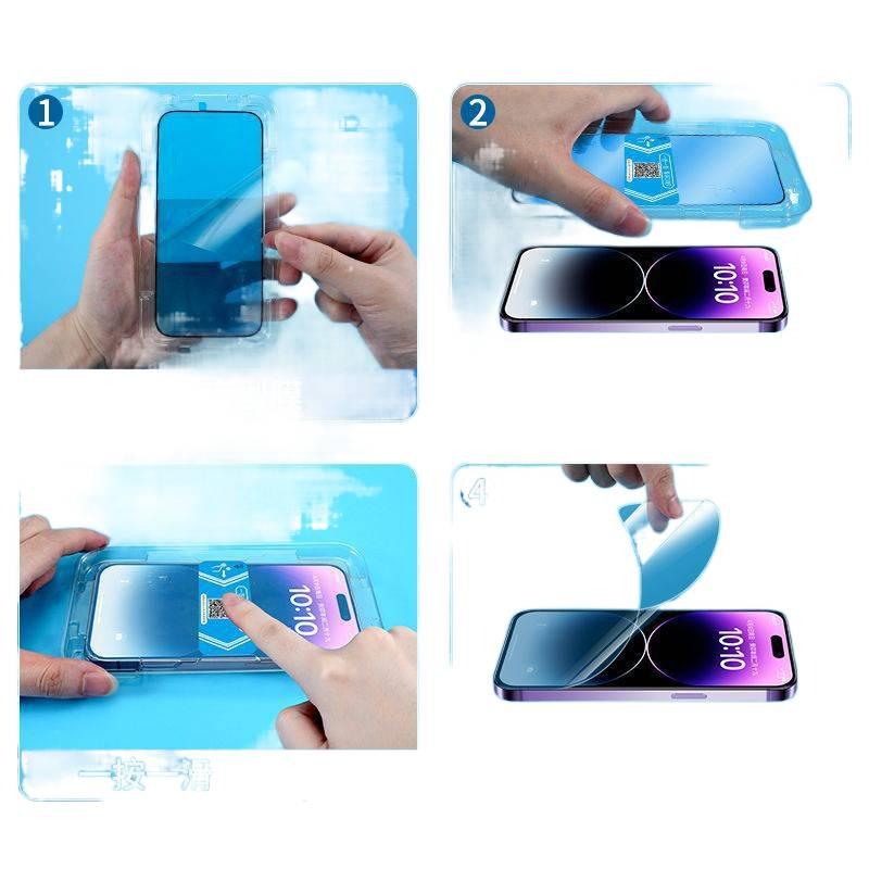 SK Glass Phone Case for iPhone XR with Drop Protection and Anti-Fingerprint plus Shockproof plus Full Coverage plus Privacy Protection in Clear - Image 4