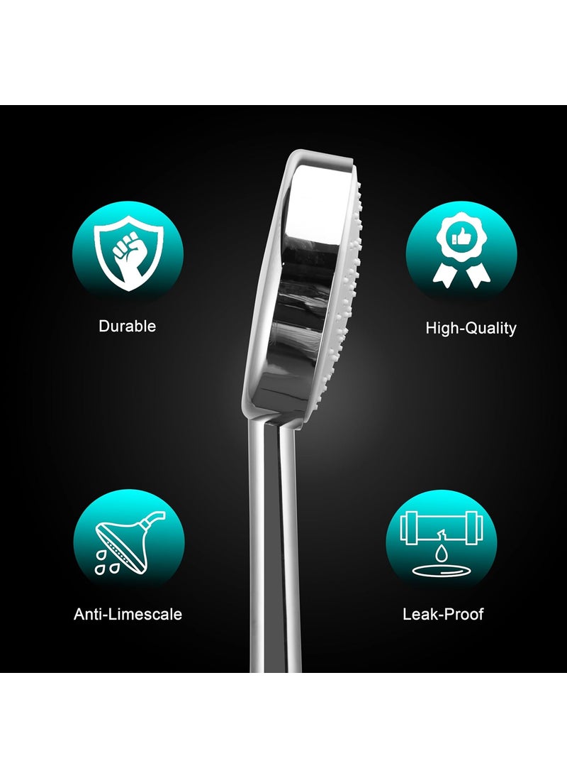 Waterman Opal Hand Shower Single Function Setting ABS Material With 15 Mtr SS Tube Chrome Finish Handheld Shower Set