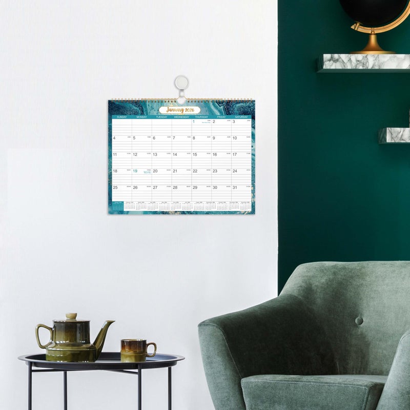 Journaltastic 2026 Calendar - 2026 Wall Calendar with Julian Date, January 2026 - December 2026, Twin-Wire-Bound, 14.76â€x 11.6â€, Thick Paper Perfect for Organizing & Planning, 6 Different Background Patterns - Image 5