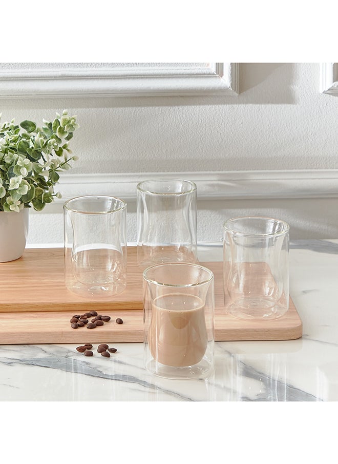 Home Box - طقم أكواب زجاجية مزدوجة الجدران من 4 قطع سعة 200 مل - Image 1