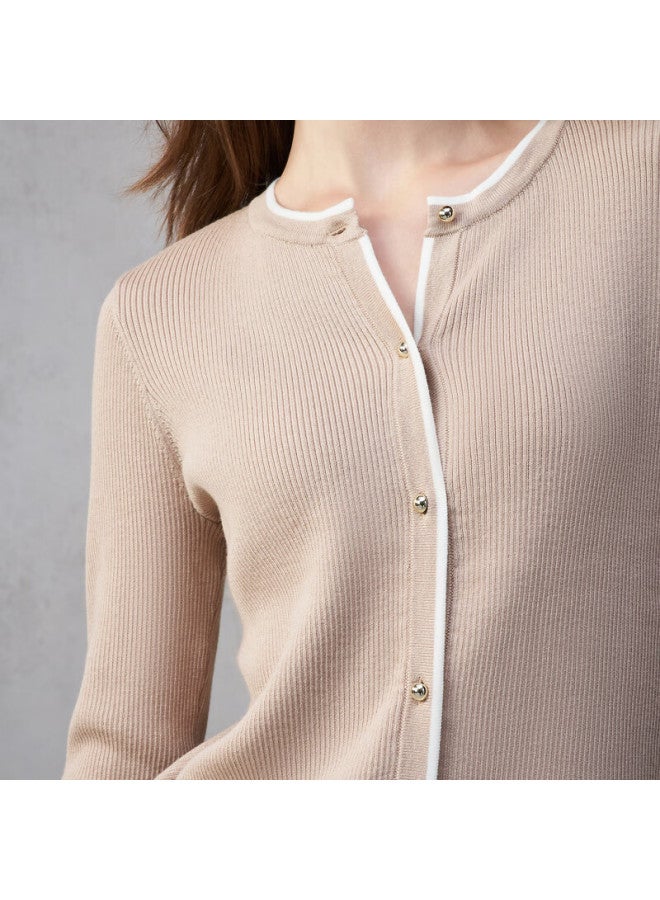 G2000 Women's Autumn Winter Soft Comfortable Knit Cardigan Wool Blend Mall Edition - Image 2