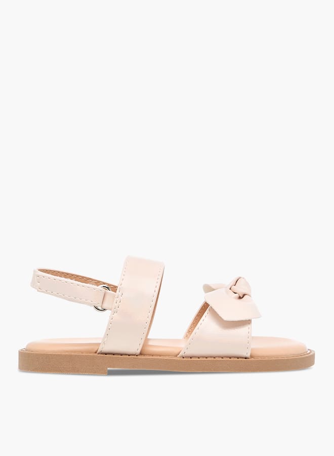 Flora Bella By Shoexpress Girls Bow Applique Sandals With Hook And Loop Closure  - Image 1