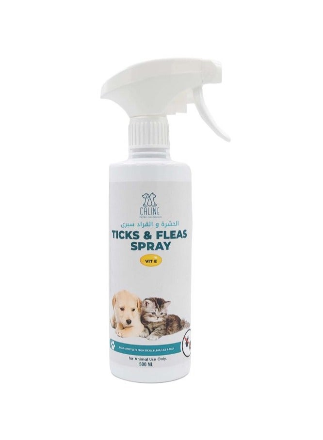 Caline TICKS & FLEAS PET SPRAY 500ML - Image 1