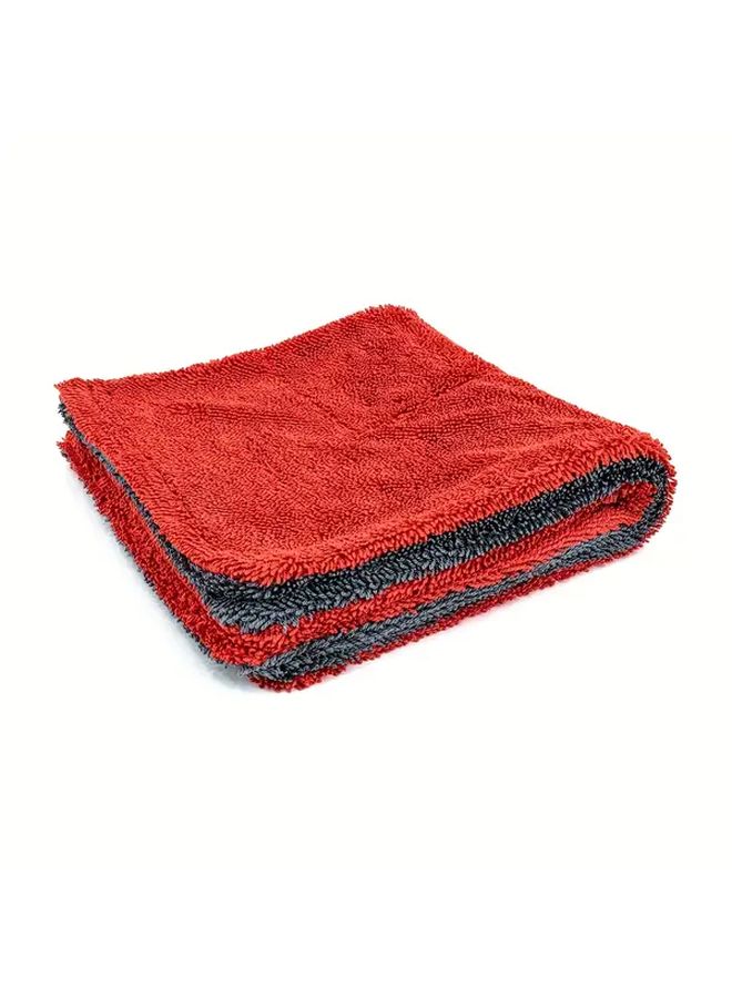 Red Grey 2 Color Quick Dry Car Towel Super Absorbent Microfiber Edgeless Stripe Free Dual Twist Loop Design Large Size Suitable For Cars Motorcycles Boats And Amphibious Vehicles - Image 5