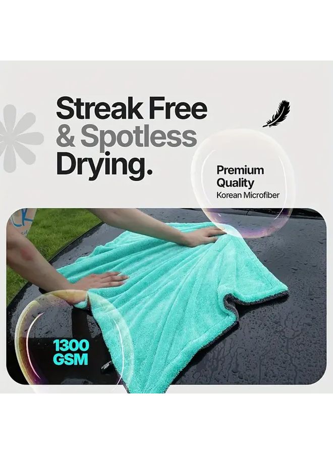Red Grey 2 Color Quick Dry Car Towel Super Absorbent Microfiber Edgeless Stripe Free Dual Twist Loop Design Large Size Suitable For Cars Motorcycles Boats And Amphibious Vehicles - Image 2