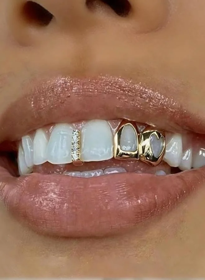 تايك تو Pack of 2 - Gold Teeth Grillz