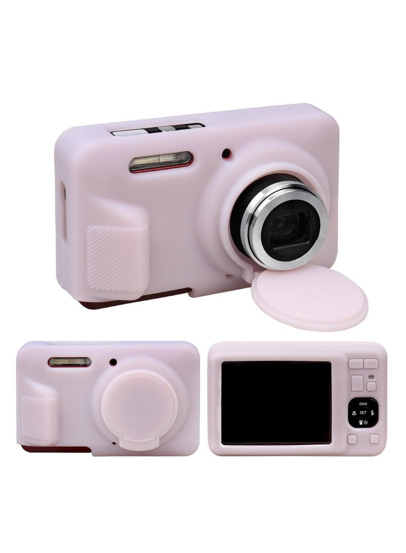 Silicone Case for KODAK PIXPRO FZ55 Digital Camera Soft Lightweight Protective Case Cover with Removable Lens Cover for KODAK FZ55 Accessories (Jelly Pink) - Image 1