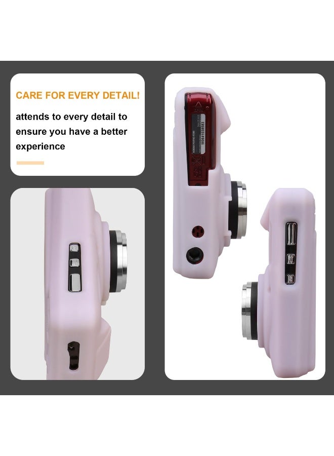 Silicone Case for KODAK PIXPRO FZ55 Digital Camera Soft Lightweight Protective Case Cover with Removable Lens Cover for KODAK FZ55 Accessories (Jelly Pink) - Image 5