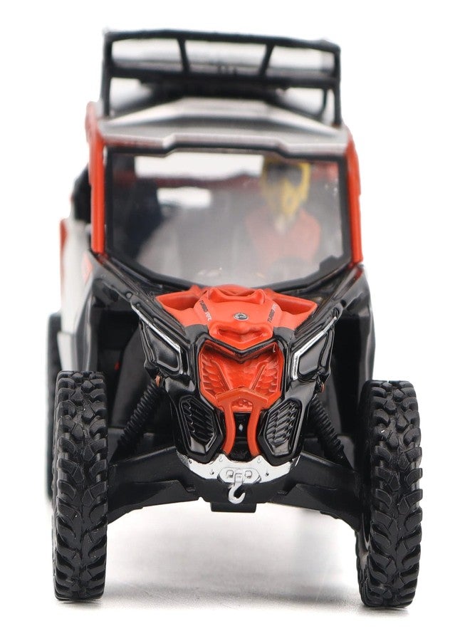 Diecast Masters BRP Bombardier Models 1:32 Scale Diecast Replica Can-Am Maverick X3 X rs Turbo RR Sand Version, Chalk Gray & Magma Red | Item 60003 - Image 2