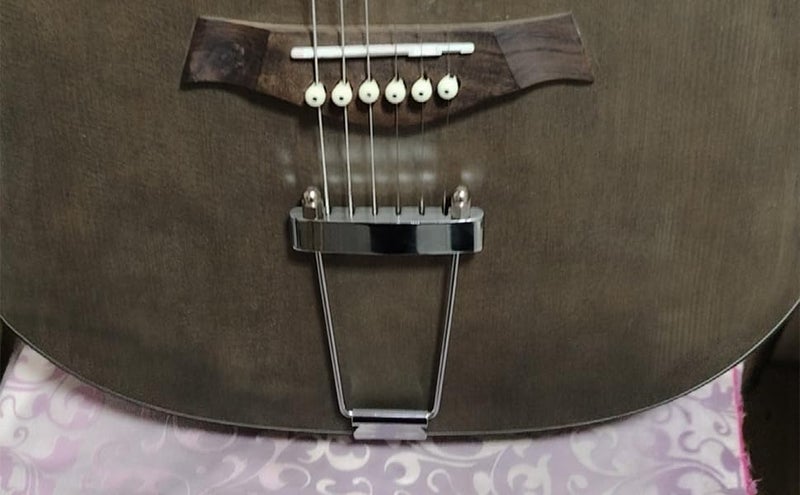 FarBoat 6-String Trapeze Tailpiece Bridge Metal Replacement Accessories for LP Jazz Archtop Guitar with Screws (Silver) - Image 5