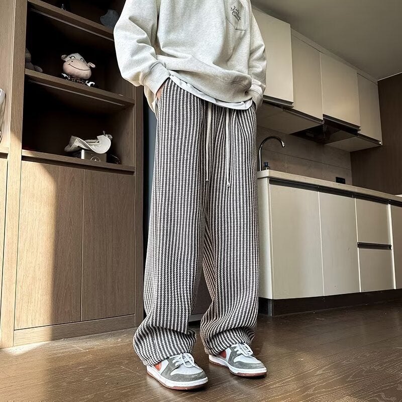 Black And White Vertical Stripe Pants Summer Men'S And Women'S Dosing Straight Casual Wide Leg Pants Wear-Resistant Trendy - Image 3