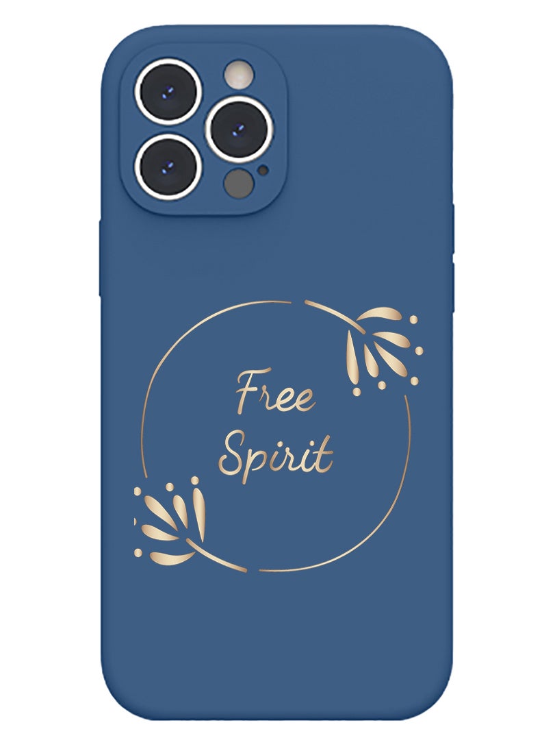 Theodor Protective Slim Fit Case Liquid Silicone Cover with Full Body Protection Anti-Scratch Shockproof Case For iPhone 13 Pro Max Blue  - Friday copy - Image 1