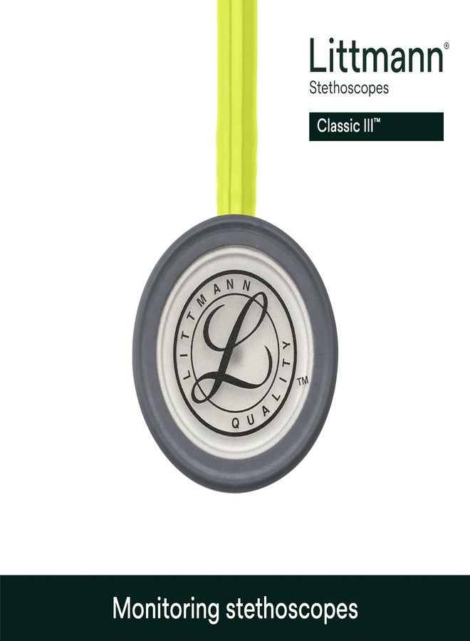 Littmann 3M Littmann Classic III Monitoring Stethoscope, 5839, More Than 2X as Loud, Weighs Less, Stainless Steel Chestpiece, 27" Lemon-Lime Tube - Image 4