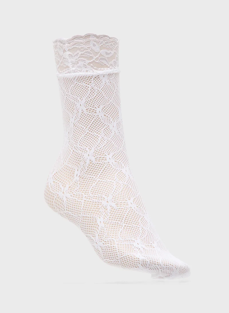 Ginger Lace Crew Socks