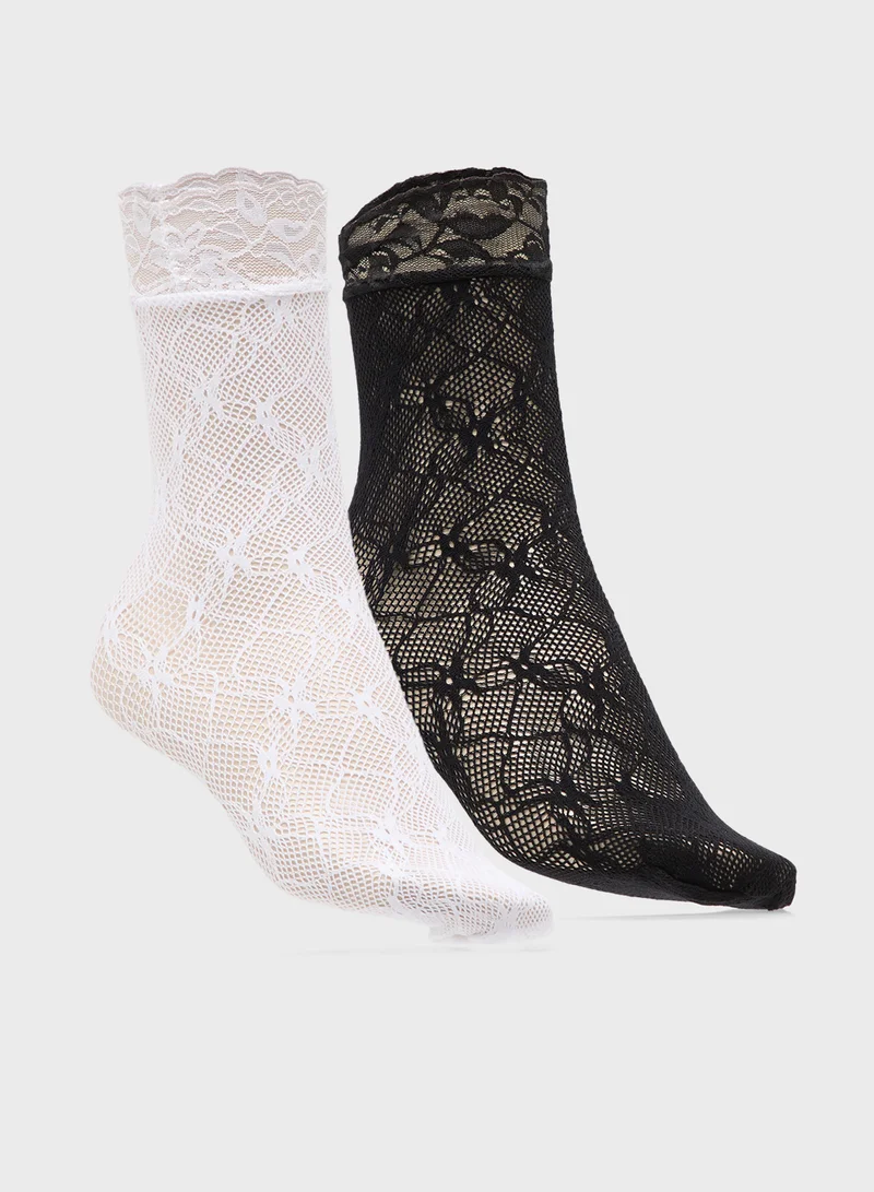 Ginger Lace Crew Socks