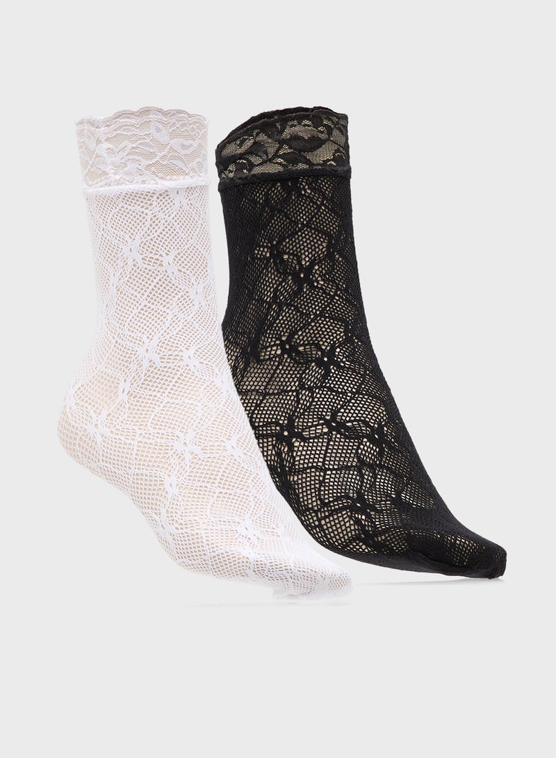 Ginger Lace Crew Socks - Image 1