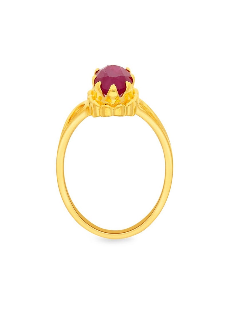 Malabar Gold and Diamonds Malabar Gold and Diamonds 22 Carat 916 Purity Gemstone Ring PNAFNC064RN1Y14  - Image 3