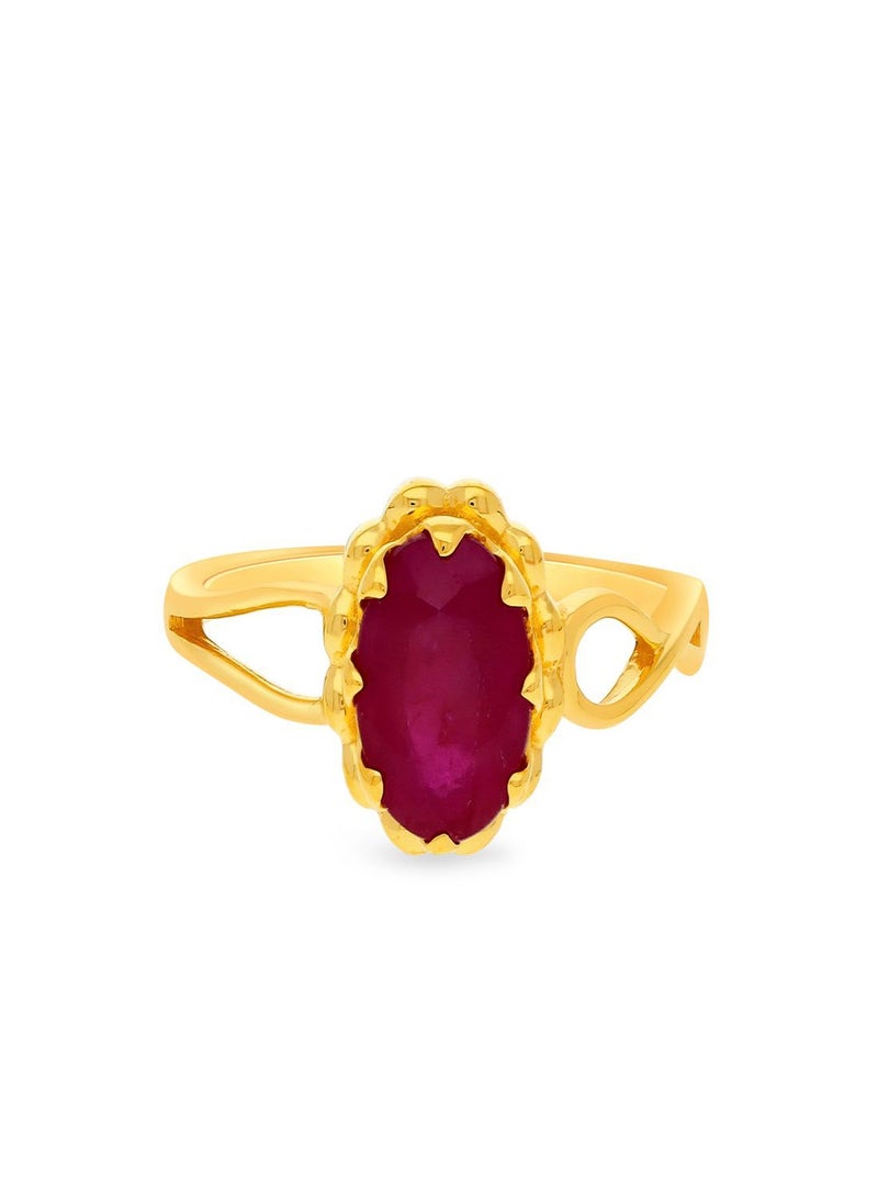 Malabar Gold and Diamonds Malabar Gold and Diamonds 22 Carat 916 Purity Gemstone Ring PNAFNC064RN1Y14  - Image 2