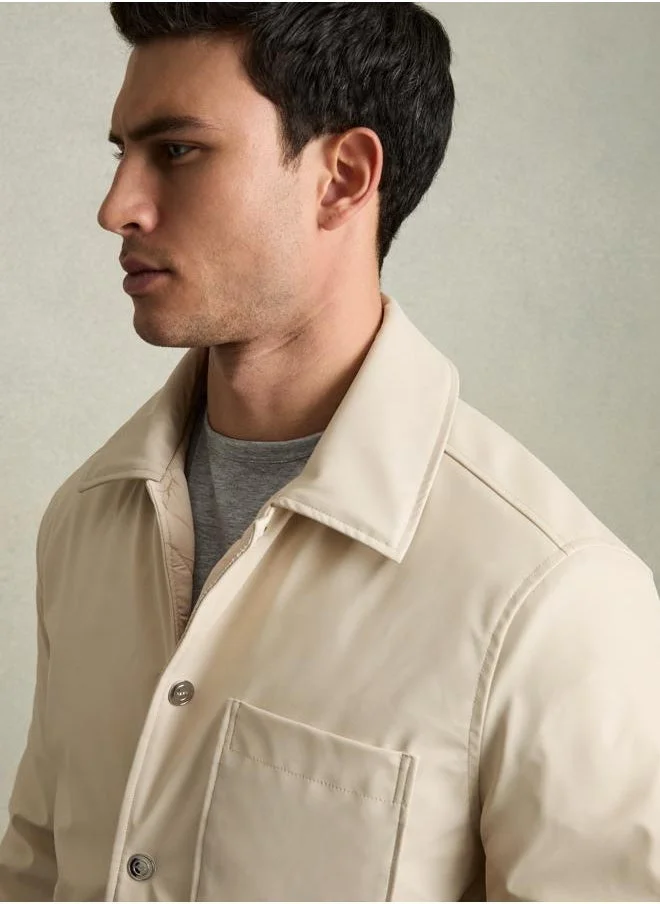 REISS Ls Oversized Stripe Poplin Shirt