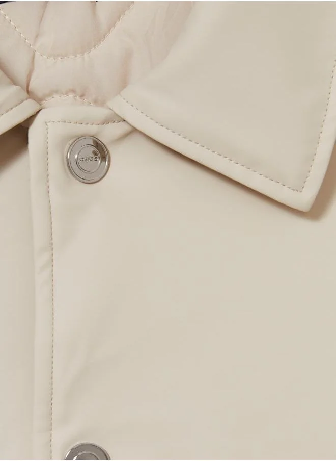 REISS Ls Oversized Stripe Poplin Shirt