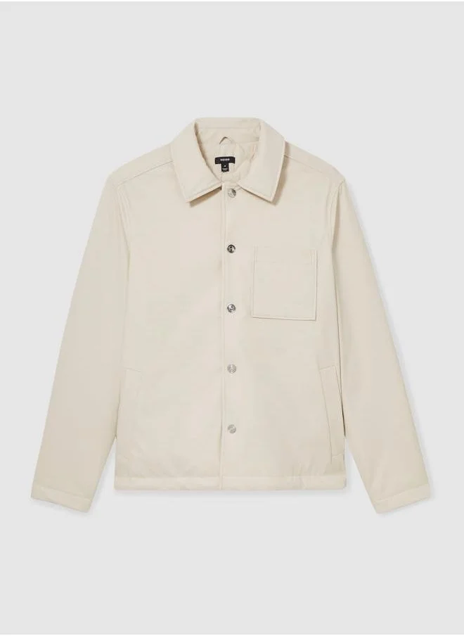 REISS Ls Oversized Stripe Poplin Shirt