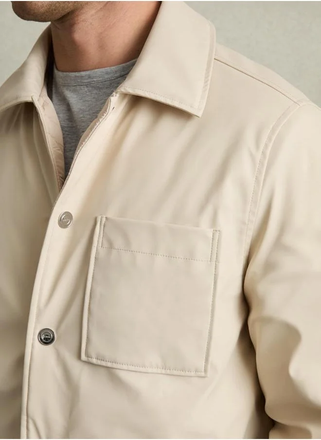 REISS Ls Oversized Stripe Poplin Shirt