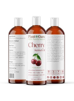 Plant Guru Cherry Kernel Oil 16 Oz Cold Pressed 100% Pure Natural Carrier Skin Face Body And Hair Growth Moisturizer. Great For Dyi Creams Lotions And Lip Balms.  - Image 2